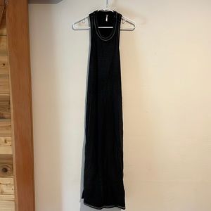 Free people maxi dress backless and side slit
